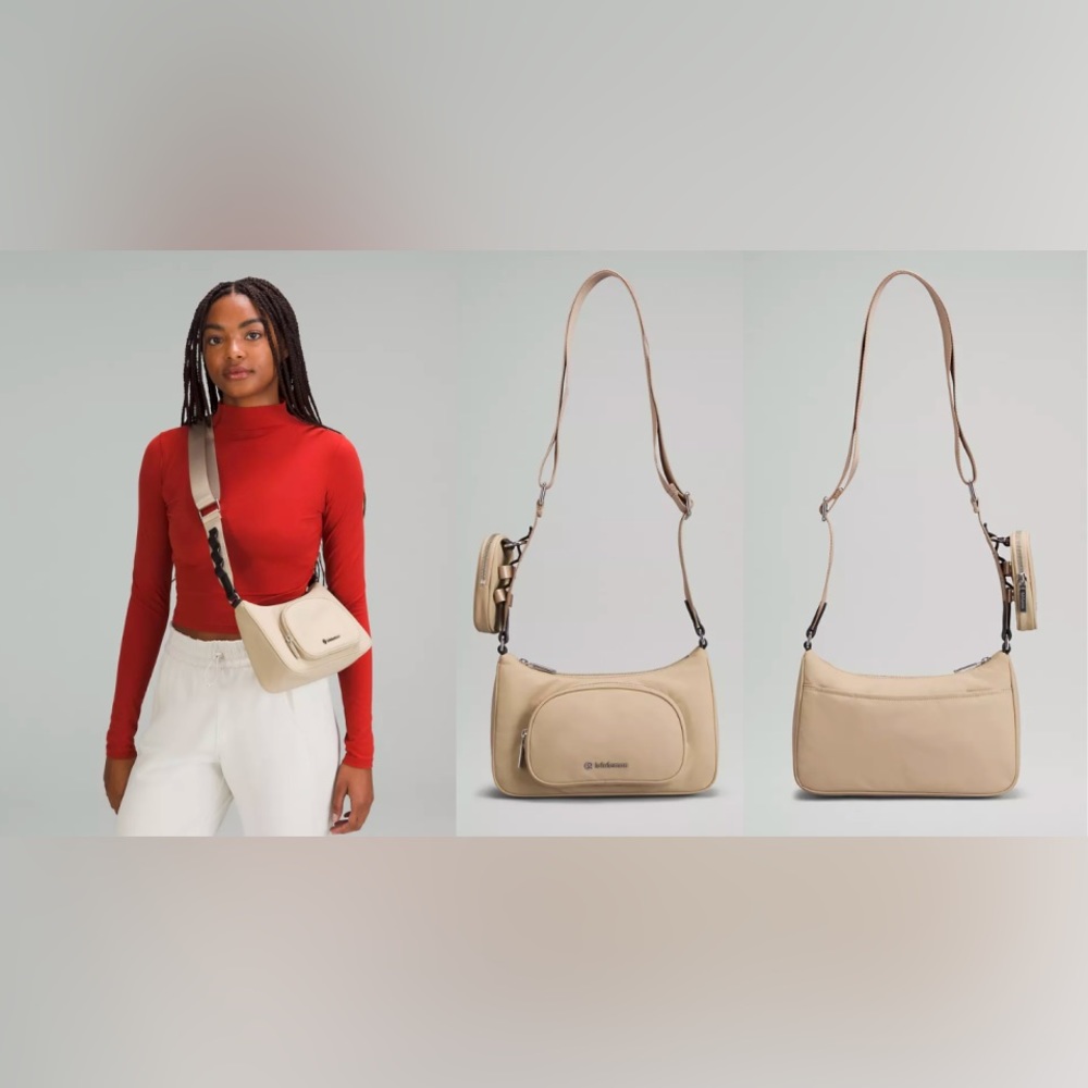 Rare! New with Tags!!! Lululemon Crossbody with Nano Pouch 2L Beige Neutral Tan - Picture 7 of 17